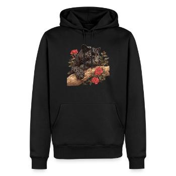 Panthers Panther - Männer Premium Bio Hoodie - Schwarz - Vorne - Nico (187cm)