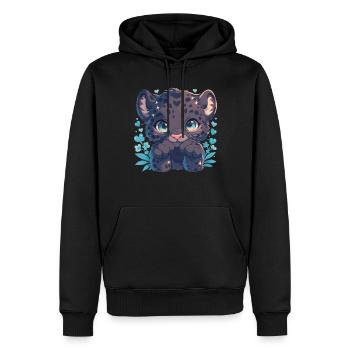 Panthers Panther - Männer Premium Bio Hoodie - Schwarz - Vorne - Nico (187cm)