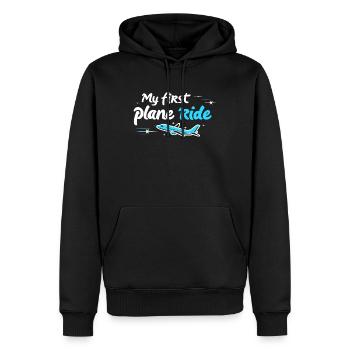 Meine Erste Flugreise Erstes Mal Fliegen - Männer Premium Bio Hoodie - Schwarz - Vorne - Nico (187cm)