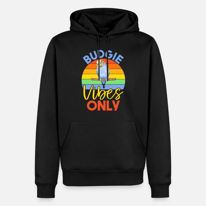 Budgie Gift - Männer Premium Bio Hoodie - Schwarz