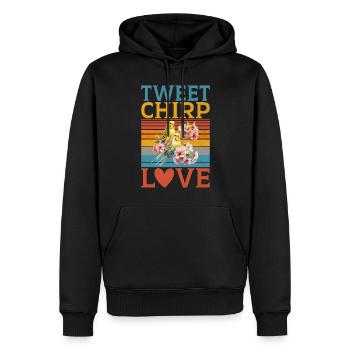 Cadeau de perruche - Sweat à capuche Premium bio Homme - noir - Devant - Nico (187cm)