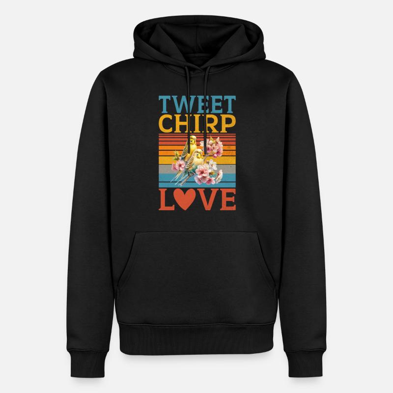 Budgie Gift - Männer Premium Bio Hoodie - Schwarz