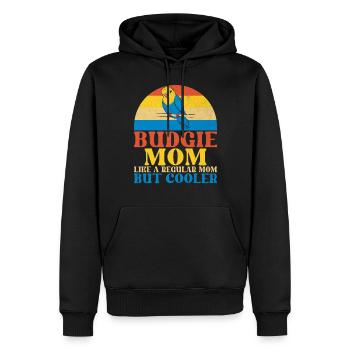 Budgie Gift - Männer Premium Bio Hoodie - Schwarz - Vorne - Nico (187cm)