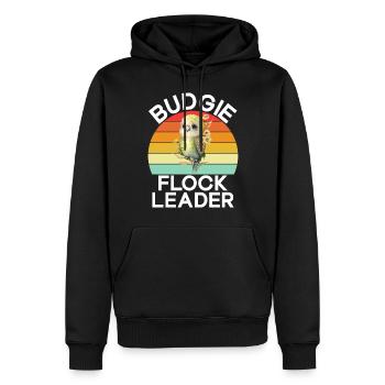 Budgie Gift - Männer Premium Bio Hoodie - Schwarz - Vorne - Nico (187cm)
