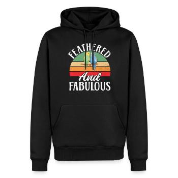 Budgie Gift - Männer Premium Bio Hoodie - Schwarz - Vorne - Nico (187cm)