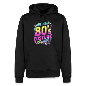 80s Outfit Party 80's Theme Party 1980's - Men’s Premium Organic Hoodie - black - Front - Nico (187cm)