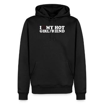 Girlfriend Freundin Beziehung Couple Liebe Pärchen - Männer Premium Bio Hoodie - Schwarz - Vorne - Nico (187cm)