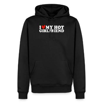Girlfriend Freundin Beziehung Couple Liebe Pärchen - Männer Premium Bio Hoodie - Schwarz - Vorne - Nico (187cm)