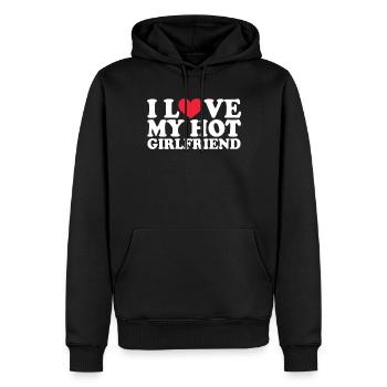 Girlfriend Freundin Beziehung Couple Liebe Pärchen - Männer Premium Bio Hoodie - Schwarz - Vorne - Nico (187cm)