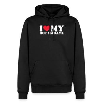 Girlfriend Freundin Beziehung Couple Liebe Pärchen - Männer Premium Bio Hoodie - Schwarz - Vorne - Nico (187cm)