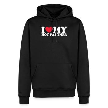 Girlfriend Freundin Beziehung Couple Liebe Pärchen - Männer Premium Bio Hoodie - Schwarz - Vorne - Nico (187cm)
