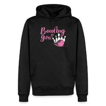 Bowling Girl Funny Ladies Team Bowler Sport - Männer Premium Bio Hoodie - Schwarz - Vorne - Nico (187cm)