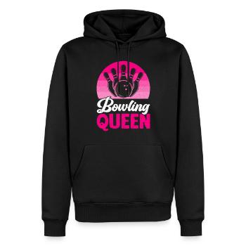 Bowling Girl Funny Ladies Team Bowler Sport - Männer Premium Bio Hoodie - Schwarz - Vorne - Nico (187cm)
