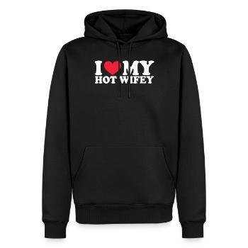 Girlfriend Freundin Beziehung Couple Liebe Pärchen - Männer Premium Bio Hoodie - Schwarz - Vorne - Nico (187cm)