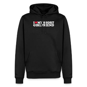 Petite amie Petite amie Relation Couple Amour Couple - Sweat à capuche Premium bio Homme - noir - Devant - Nico (187cm)