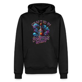 Apotheker Kräutersammler Crafted In Shadows Glow - Männer Premium Bio Hoodie - Schwarz - Vorne - Nico (187cm)