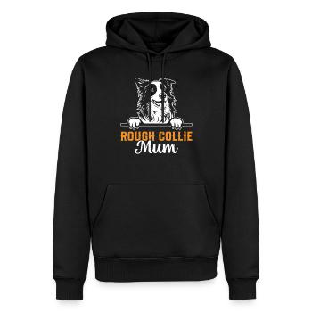 Rough Collie Amoureux des chiens Maman Rough Collie Maman - Sweat à capuche Premium bio Homme - noir - Devant - Nico (187cm)