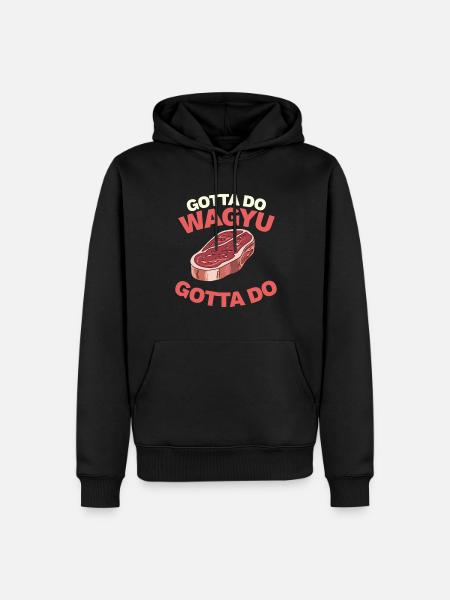 Wagyu Steak - Men’s Premium Organic Hoodie - black