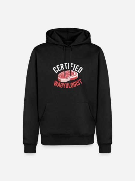 Wagyu Steak - Men’s Premium Organic Hoodie - black