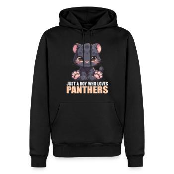 Panthers Panther - Männer Premium Bio Hoodie - Schwarz - Vorne - Nico (187cm)