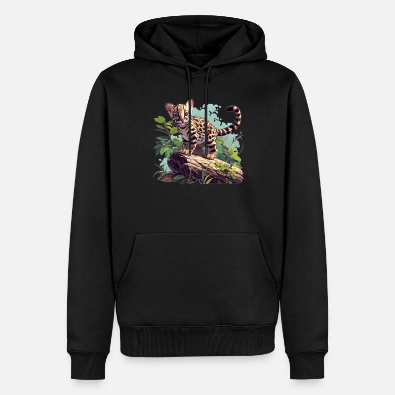 Ocelots Ocelot - Sweat à capuche Premium bio Homme - noir