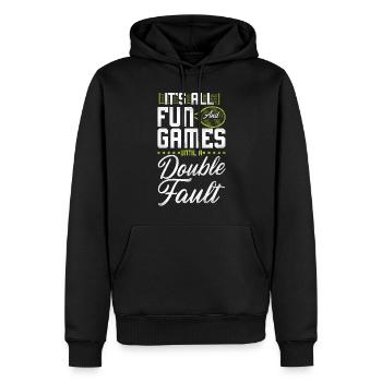 Funny Tennis Player Racket It's - Männer Premium Bio Hoodie - Schwarz - Vorne - Nico (187cm)