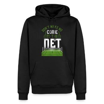 Raquette de joueur de tennis drôle ne pas - Sweat à capuche Premium bio Homme - noir - Devant - Nico (187cm)