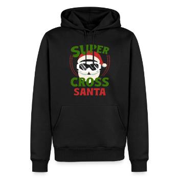 Dirt Biker Riding Supercross Santa Dirt Bike - Männer Premium Bio Hoodie - Schwarz - Vorne - Nico (187cm)