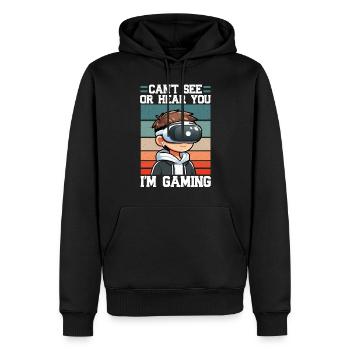Virtual Reality Athlet Witzer VR Gamer Headset - Männer Premium Bio Hoodie - Schwarz - Vorne - Nico (187cm)