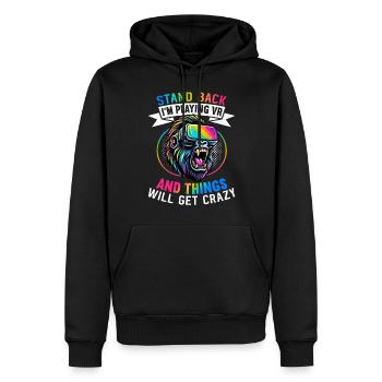 Virtual Reality Athlet Witzer VR Gamer Headset - Männer Premium Bio Hoodie - Schwarz - Vorne - Nico (187cm)