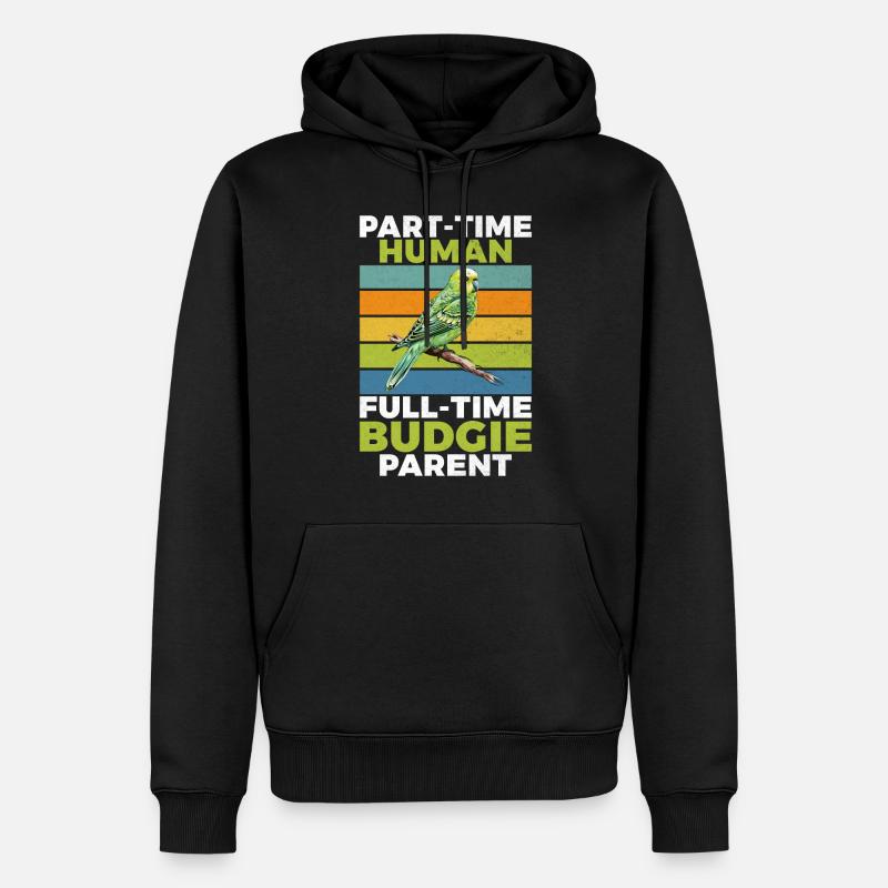 Cadeau de perruche - Sweat à capuche Premium bio Homme - noir