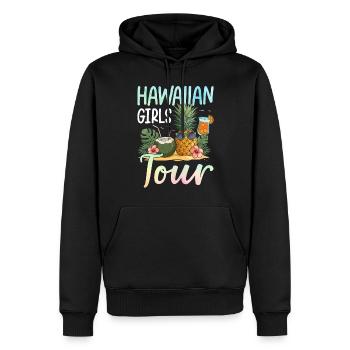 Hawaiian Girls Tour - Männer Premium Bio Hoodie - Schwarz - Vorne - Nico (187cm)