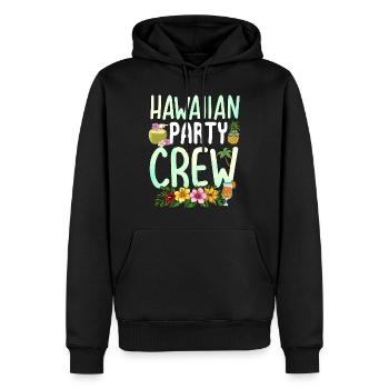 Hawaii Party Crew - Männer Premium Bio Hoodie - Schwarz - Vorne - Nico (187cm)
