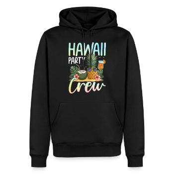 Hawaii Party Crew - Männer Premium Bio Hoodie - Schwarz - Vorne - Nico (187cm)