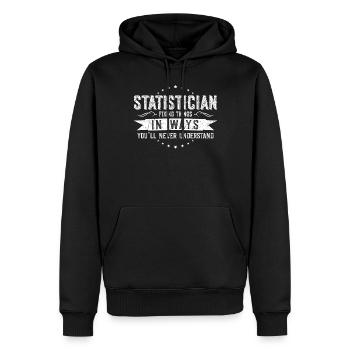Statistiker Kollegen Geschenk Beruf Spruch Lustig - Männer Premium Bio Hoodie - Schwarz - Vorne - Nico (187cm)