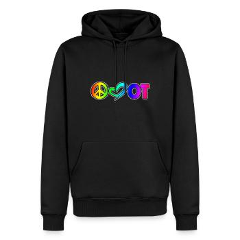 Occupational Therapy Peace - Men’s Premium Organic Hoodie - black - Front - Nico (187cm)