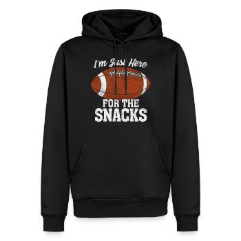 Je suis juste là pour les collations Funny FFL Fantasy - Sweat à capuche Premium bio Homme - noir - Devant - Nico (187cm)