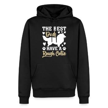 Rough Collie Daddy - Les meilleurs papas ont un Rough Co - Sweat à capuche Premium bio Homme - noir - Devant - Nico (187cm)