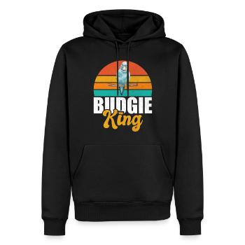 Budgie Gift - Männer Premium Bio Hoodie - Schwarz - Vorne - Nico (187cm)