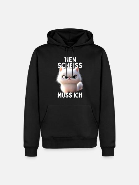 Cat I don't have to give a shit no cats - Men’s Premium Organic Hoodie - black