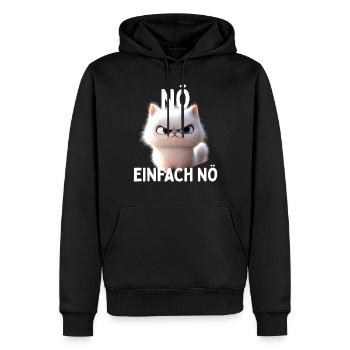 Nö Einfach Nö Katze Nein Faul Neinsager Katzen - Männer Premium Bio Hoodie - Schwarz - Vorne - Nico (187cm)