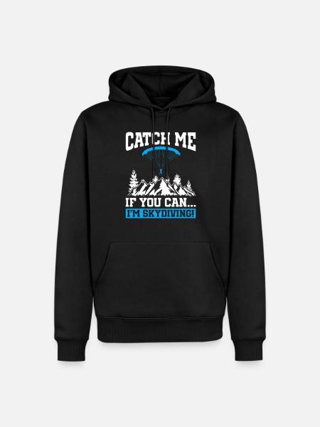 Parachute Fire Camp -Junkie -Parachutist - Men’s Premium Organic Hoodie - black