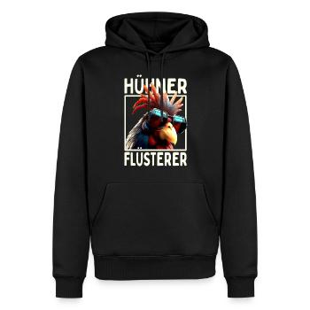 Poulets Whisperer Coq Poulet Daddy Farmer Poulet - Sweat à capuche Premium bio Homme - noir - Devant - Nico (187cm)