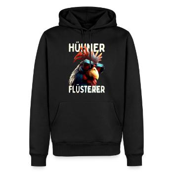 Poulets Whisperer Coq Poulet Daddy Farmer Poulet - Sweat à capuche Premium bio Homme - noir - Devant - Nico (187cm)