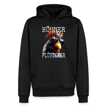 Poulets Whisperer Coq Poulet Daddy Farmer Poulet - Sweat à capuche Premium bio Homme - noir - Devant - Nico (187cm)