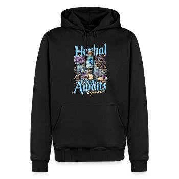 Apotheker Kräutersammler Herbal magic Awaits You - Männer Premium Bio Hoodie - Schwarz - Vorne - Nico (187cm)