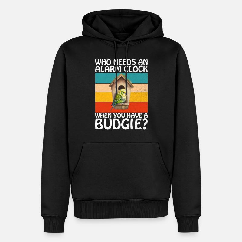 Cadeau de perruche - Sweat à capuche Premium bio Homme - noir