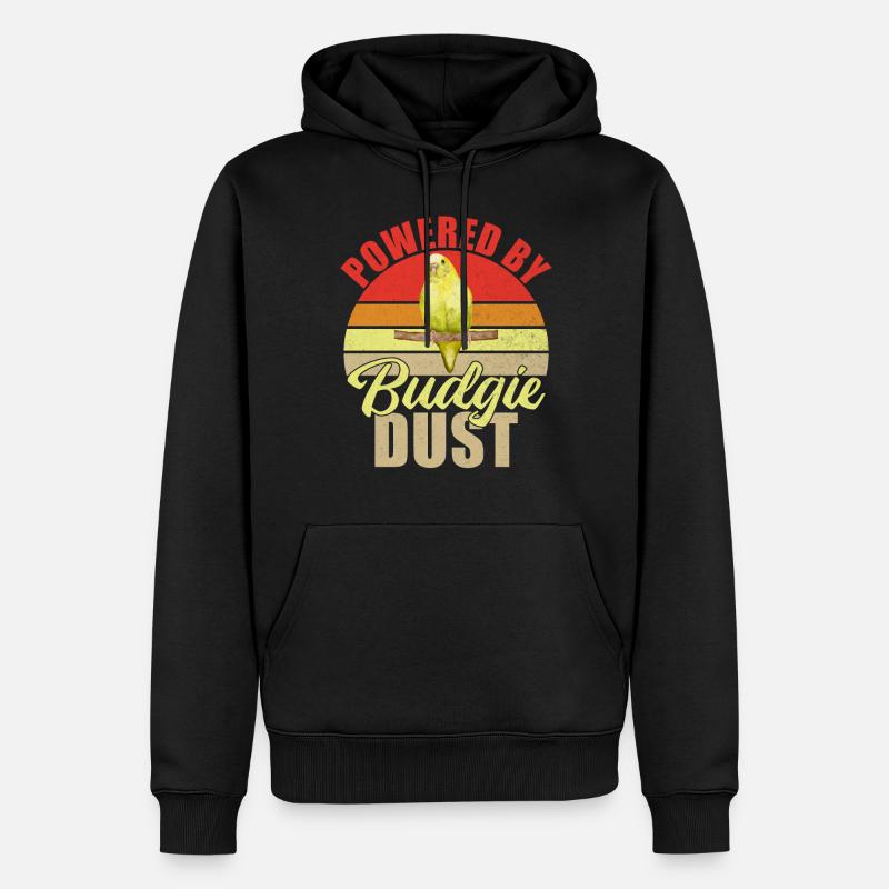 Budgie Gift - Männer Premium Bio Hoodie - Schwarz