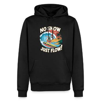 Weihnachtsmann Surfer Strand Weihnachten - Männer Premium Bio Hoodie - Schwarz - Vorne - Nico (187cm)