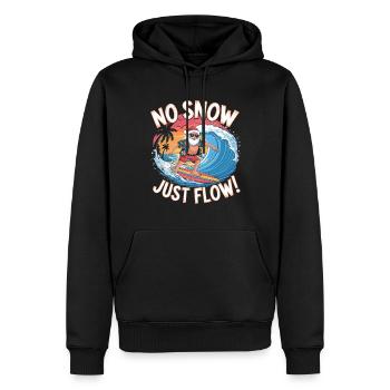 Weihnachtsmann Surfer Strand Weihnachten - Männer Premium Bio Hoodie - Schwarz - Vorne - Nico (187cm)